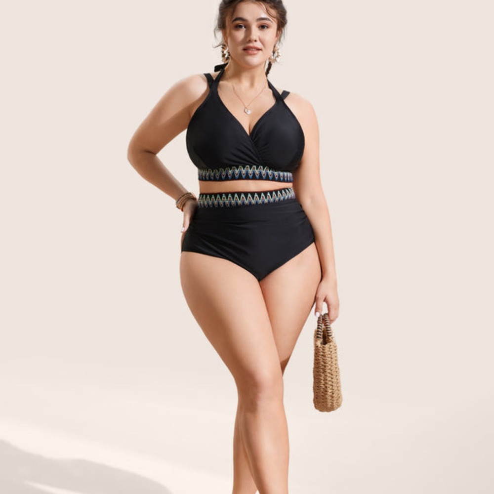 Bloomchic embroidered bikini set